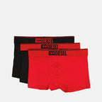 Image de Boxers Noirs et Rouges par Diesel pour Hommes - Saison Automne-Hiver 2025 - Vue de Face