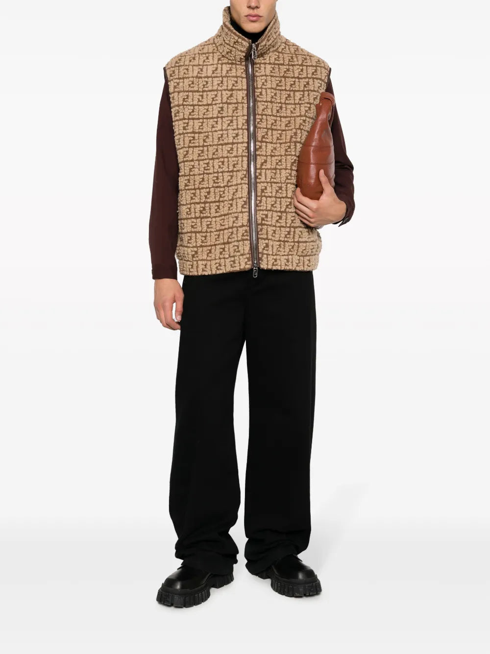 Fendi Sleeveless Teddy Jacket