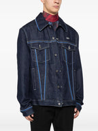 Off-White, Denim Jacket, Zip Closure, Luxury Fashion, Contemporary Style