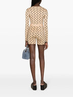 Image of Jersey Moon Cyclist Shorts by Marine Serre for Women - Season Autumn-Winter 2025 - Model view 3