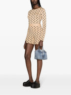 Image of Jersey Moon Cyclist Shorts by Marine Serre for Women - Season Autumn-Winter 2025 - Model view 2