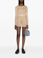 Image of Jersey Moon Cyclist Shorts by Marine Serre for Women - Season Autumn-Winter 2025 - Model view 1