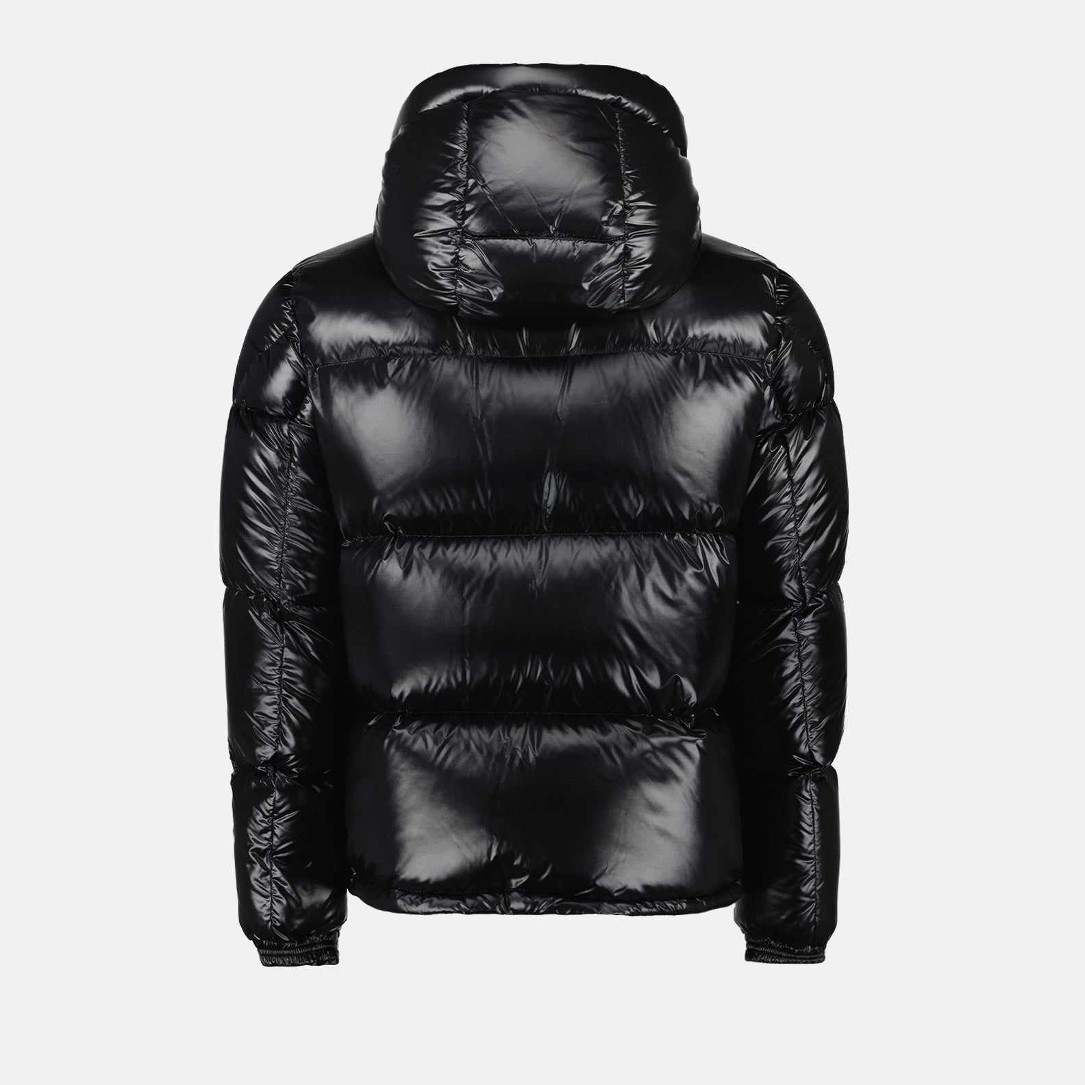 Black Nylon Jacket, Moncler Winter Coat, Men's Down Jacket, Glossy Black Jacket, Trendy Outerwear