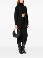 Valentino Garavani, VLogo Moon Bag, black leather bag, luxury accessories, designer handbags