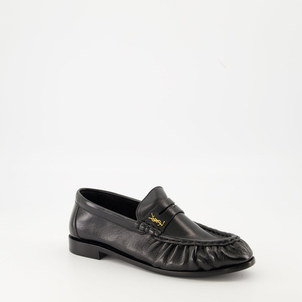 Loafer shoes, Saint Laurent footwear, lambskin loafers, elegant slip-ons, luxury footwear