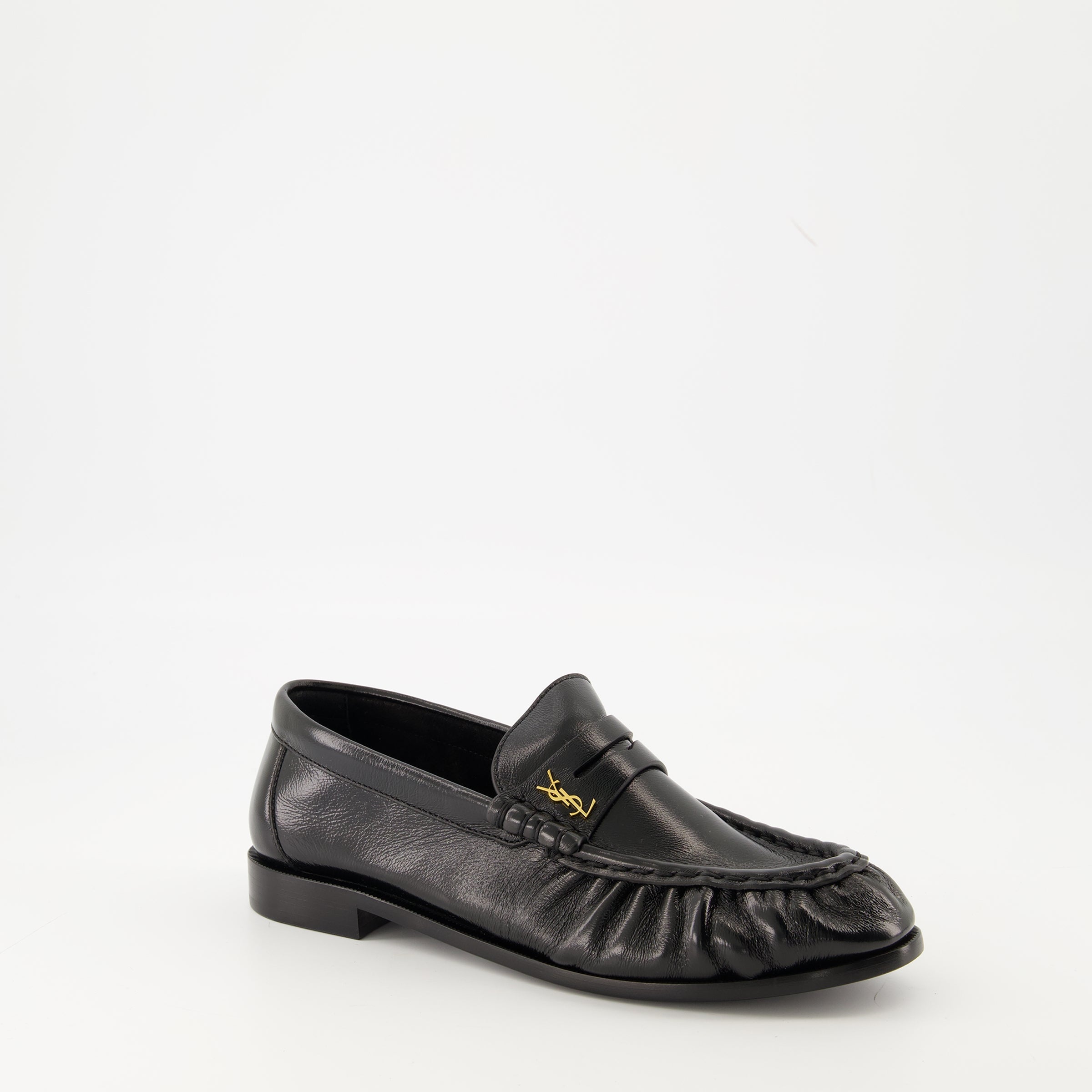 Loafer shoes, Saint Laurent footwear, lambskin loafers, elegant slip-ons, luxury footwear