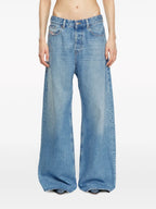 jeans, wide leg, light blue, Diesel, five-pocket design