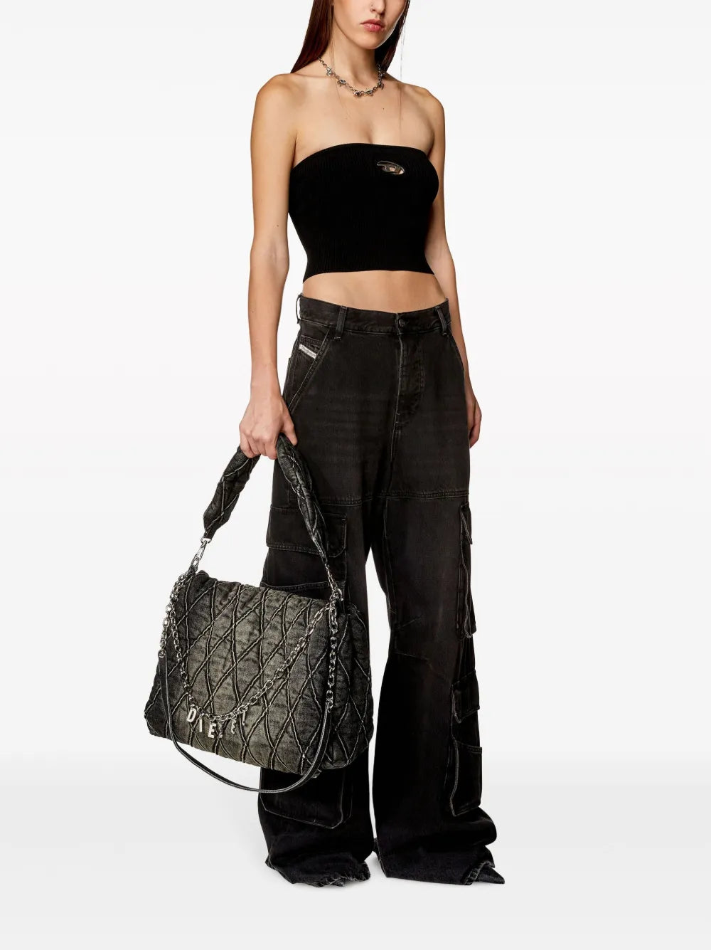 Crop-top Nero M-Clarksvillex