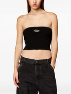 Immagine del crop-top nero M-Clarksvillex di Diesel per donne - Stagione Autunno-Inverno 2024 - Vista dettagli 1