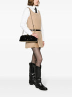 Valentino Garavani, Rockstud East-West, luxury handbag, black leather bag, designer accessory