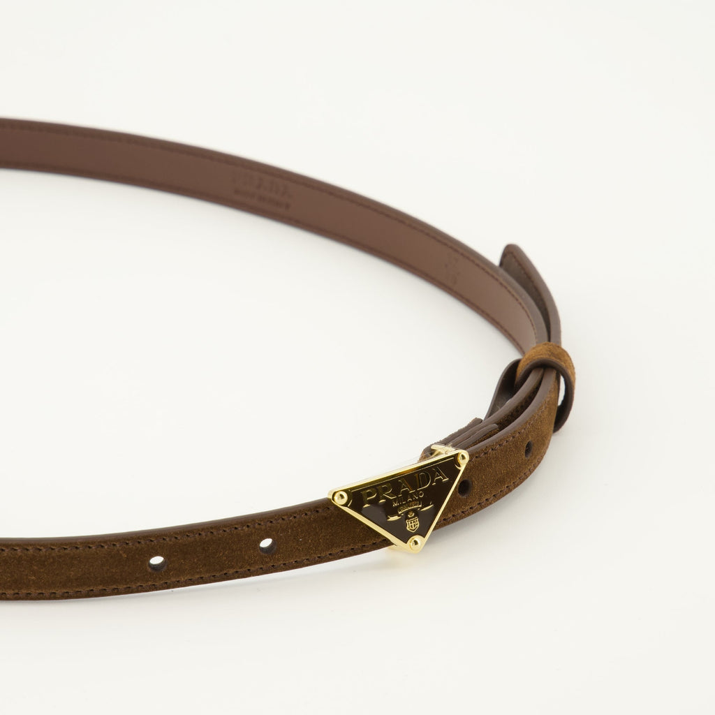 Prada belt, Saffiano leather belt, adjustable belt, metal logo belt, luxury accessories
