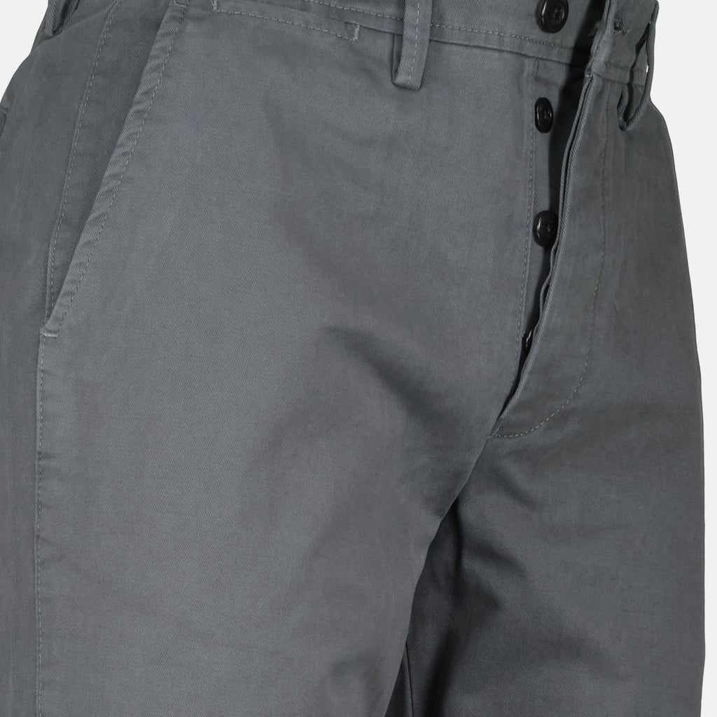 chino pants, Officine Générale, gray pants, straight cut chinos, cotton clothing