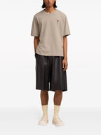 Beige T-shirt with Heart Logo