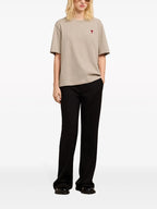 Beige T-shirt with Heart Logo