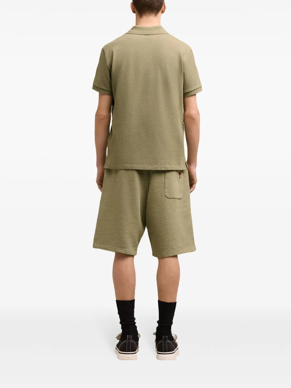 Light Green Polo, Ami de Coeur Polo, AMI Paris Clothing, Luxury Polo Shirt, Designer Polo