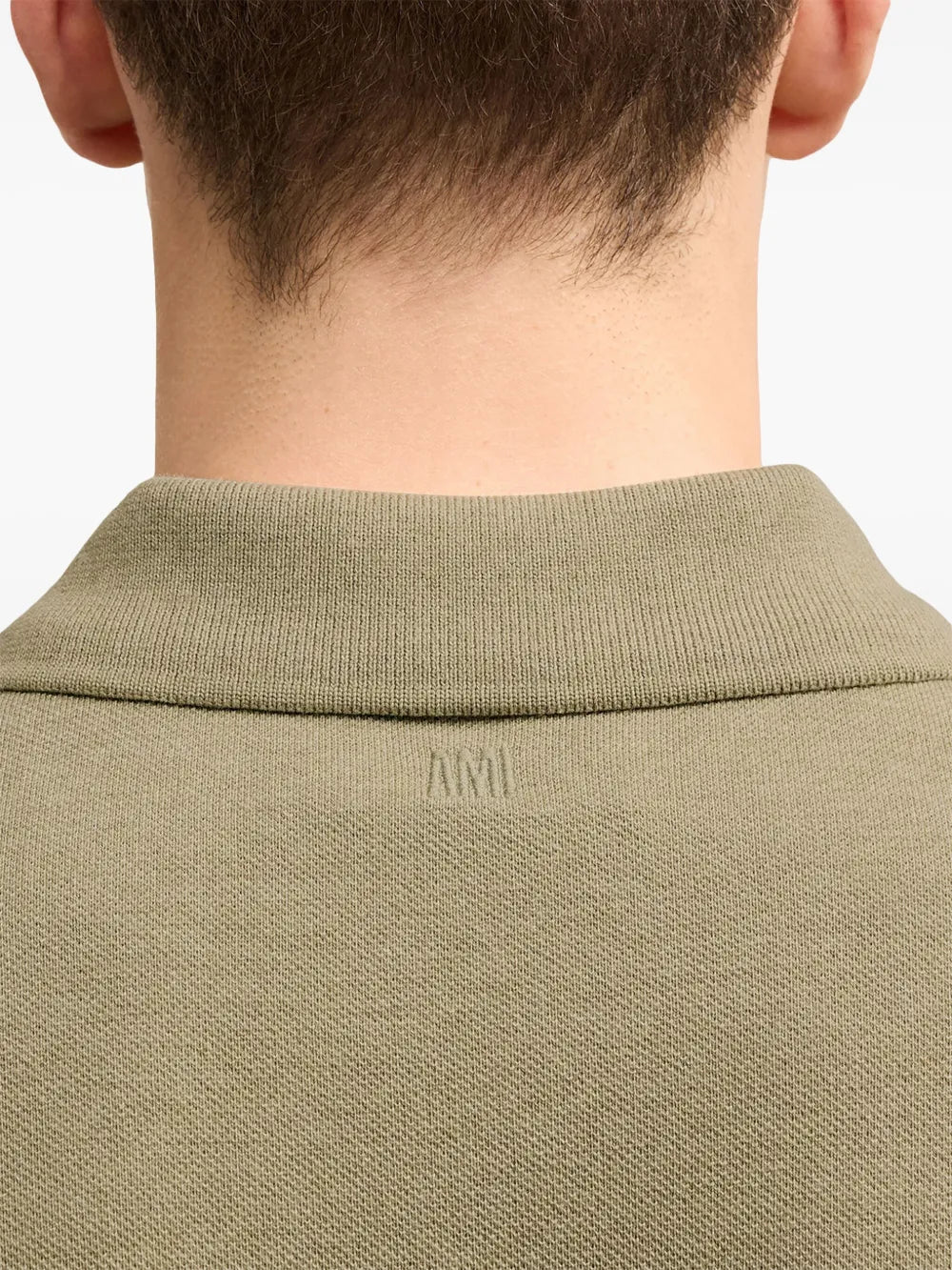 Light Green Polo, Ami de Coeur Polo, AMI Paris Clothing, Luxury Polo Shirt, Designer Polo