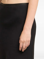 Jupe Midi Noire en Viscose