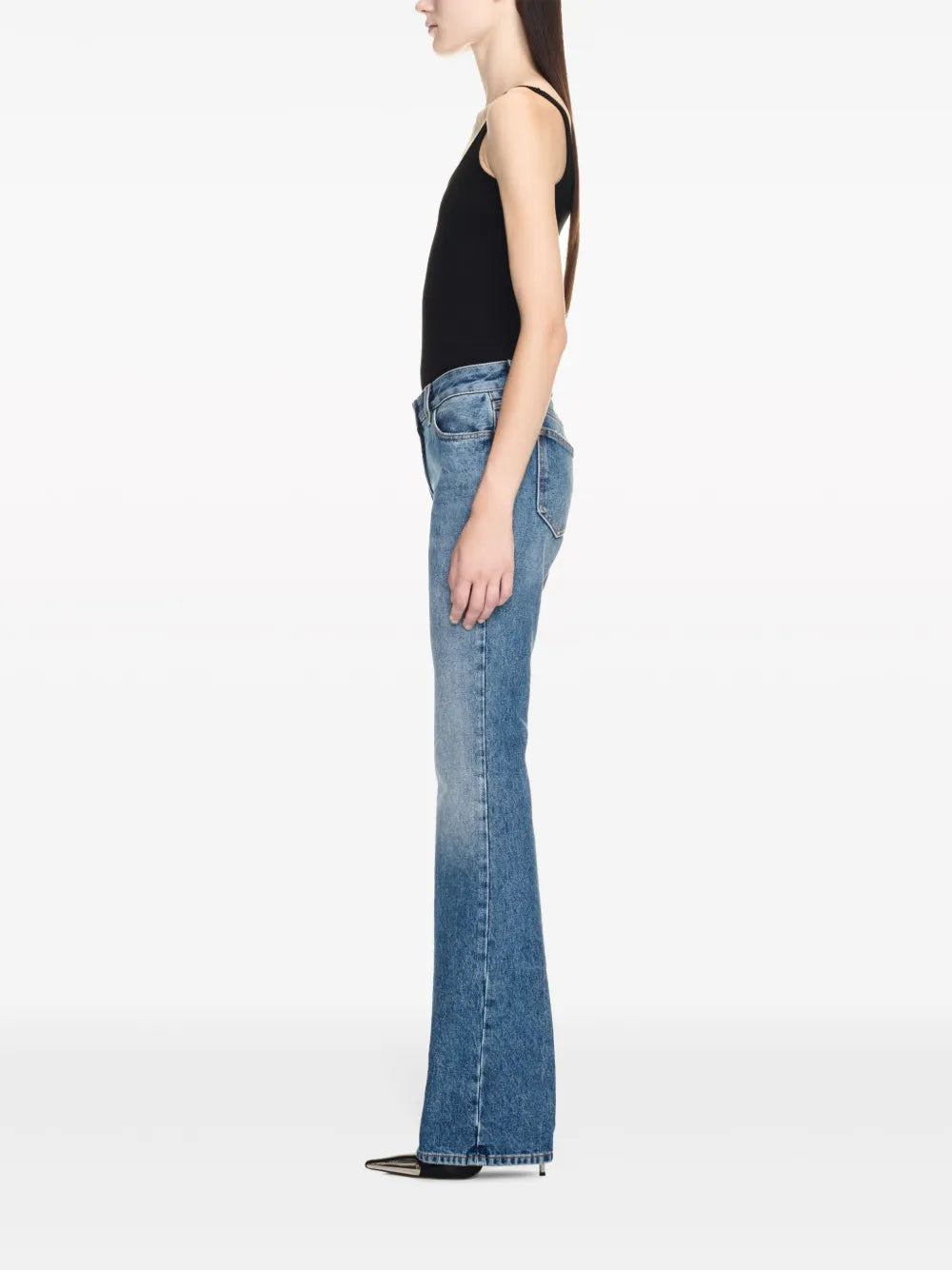 Flared Washed Jeans
