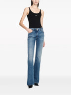 Image of Flared Washed Jeans by Off-White for Women - Season Autumn-Winter 2023 - Back View