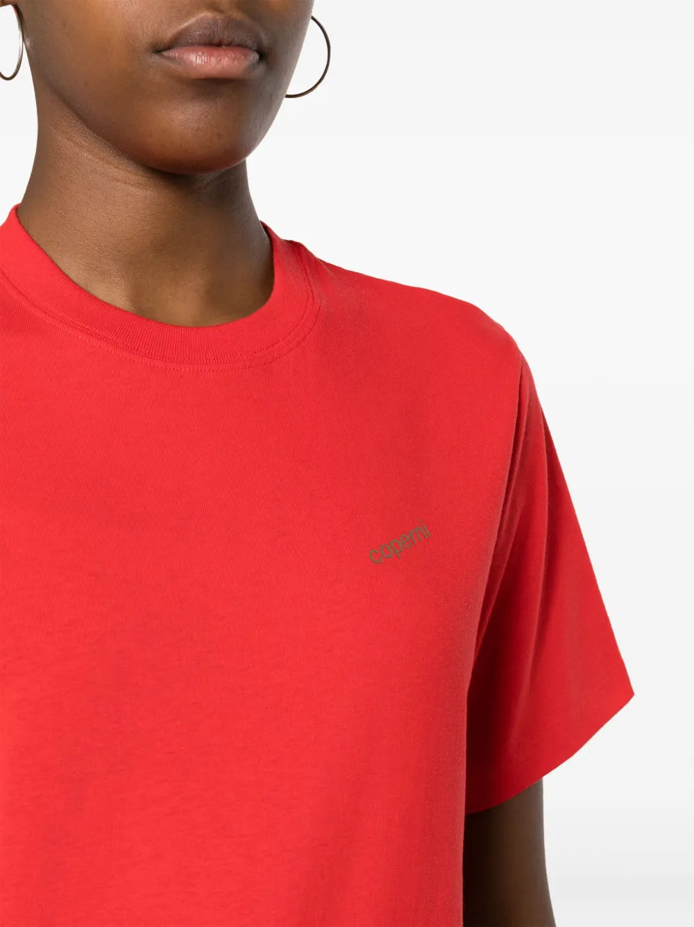 1. Coperni T-shirt2. Red logo T-shirt3. Luxury casual wear4. Designer T-shirt 5. Premium women’s fashion