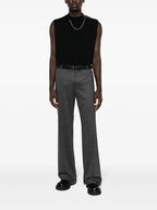 luxury trousers, nylon pants, Dolce & Gabbana, straight-leg trousers, designer men’s wear