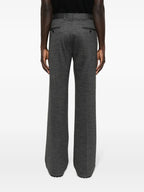 luxury trousers, nylon pants, Dolce & Gabbana, straight-leg trousers, designer men’s wear