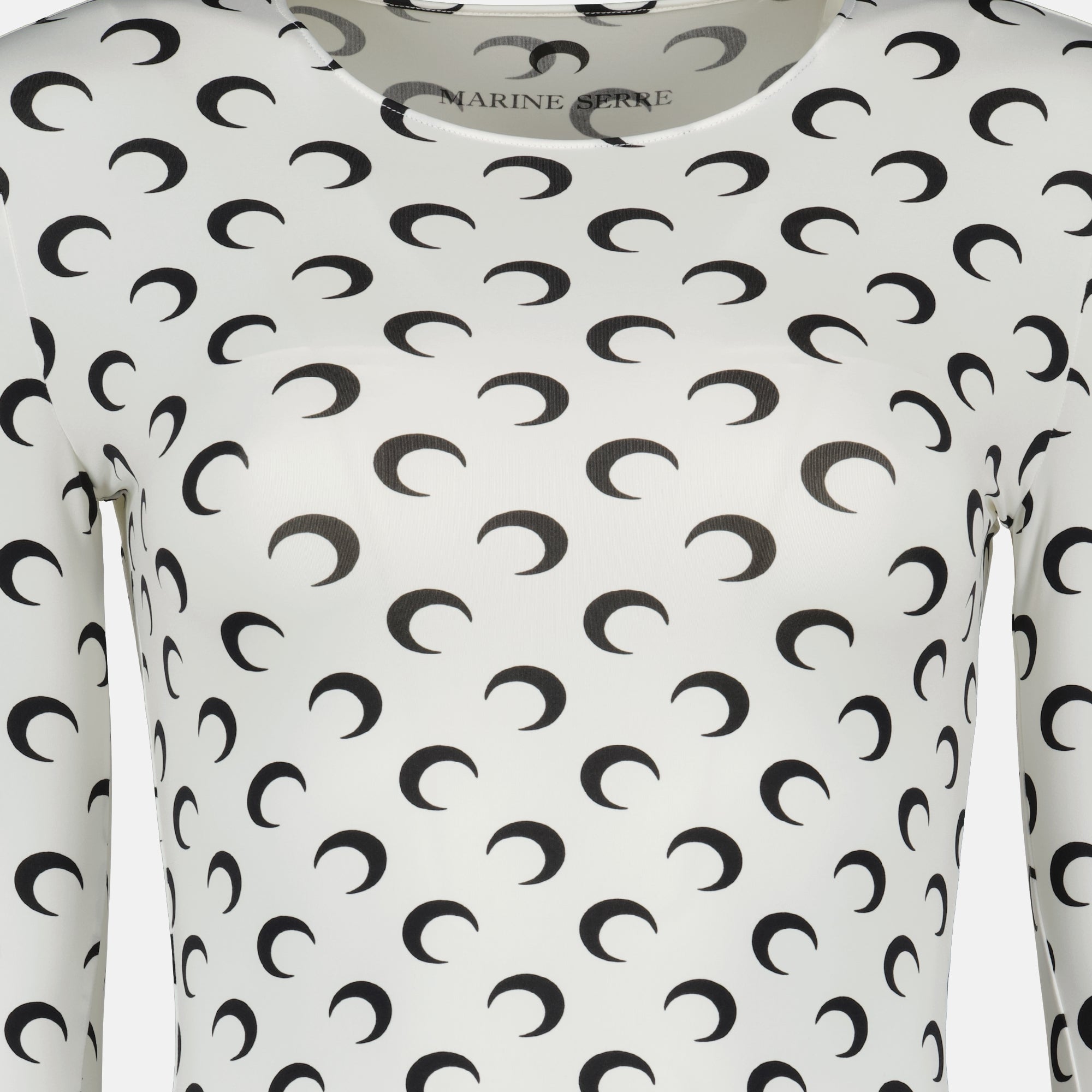 Marine Serre, Jersey Top, Moon Print, Long Sleeve Top, Autumn-Winter Collection