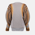 Image du pull lumineux imprimé Lurex par Rabanne pour femmes - Saison automne-hiver 2024 - Détail 2