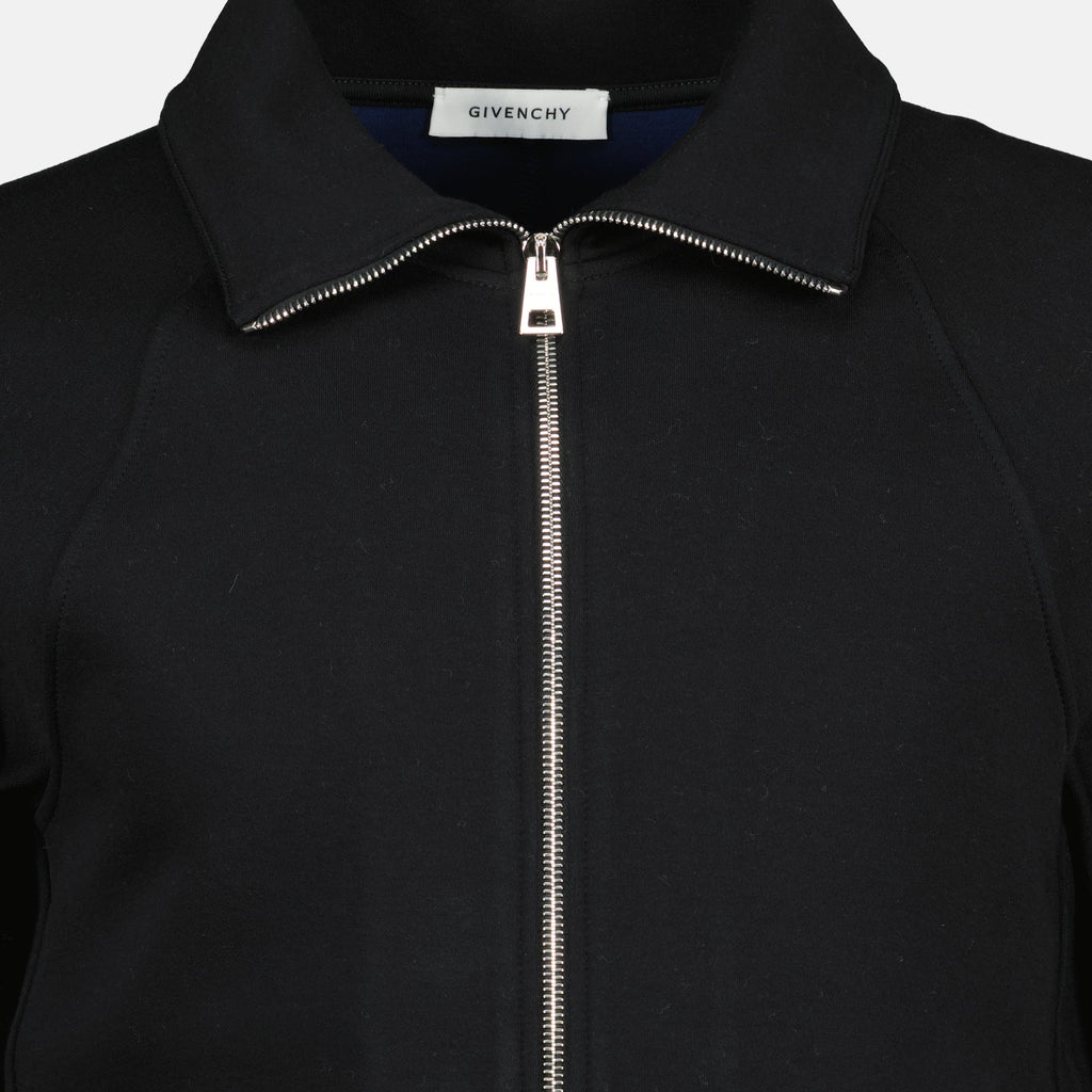 Givenchy jacket, jogging jacket, black jacket, cotton polyester jacket, men's outerwear