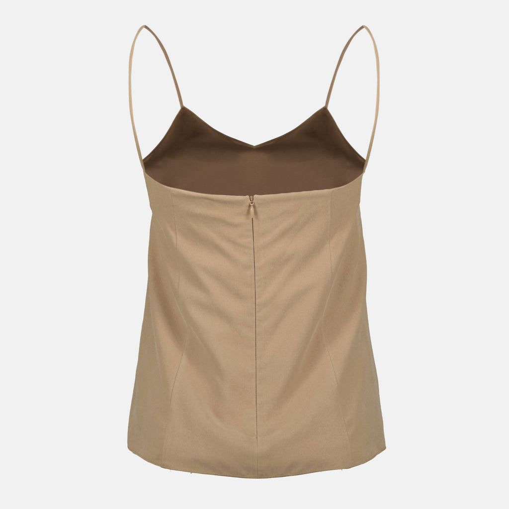 マックスマーラの女性用ベージュシルクトップの画像 - シーズン春夏2026 - 後ろからのビュー