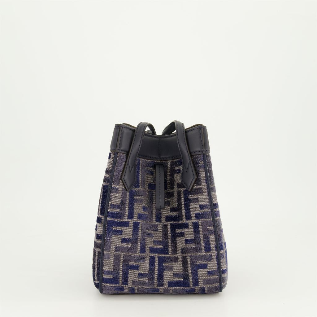 Fendi mini bag, Origami bag, blue handbag, FF pattern, luxury accessory