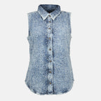 Image of de-easy Denim Shirt by Diesel for Women - Season Spring-Summer 2026 - Front View