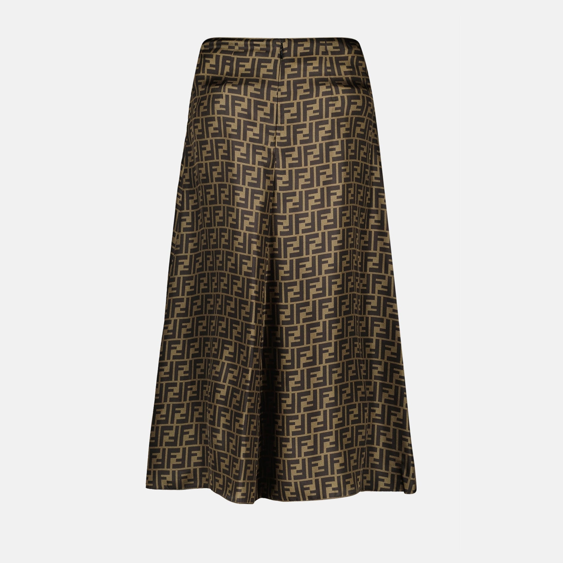 Silk twill skirt, FF Pattern, Fendi skirt, luxury fashion, Autumn-Winter 2024