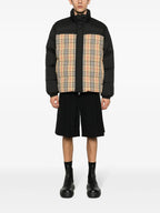 Reversible Black Check Down Jacket