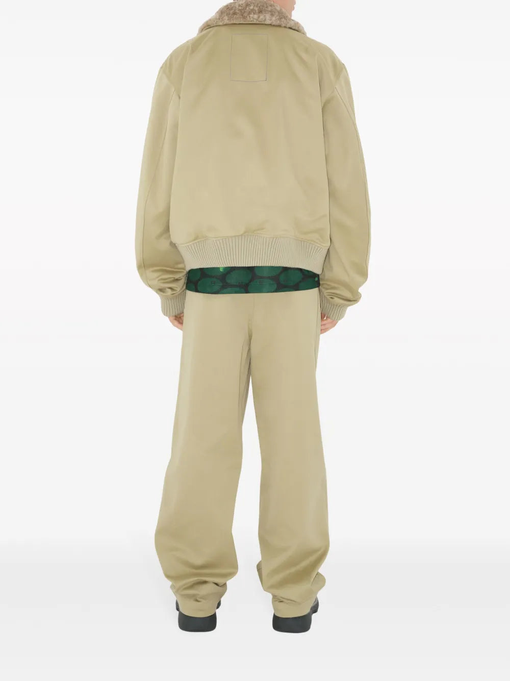 Blouson aviateur en coton avec col en fourrure