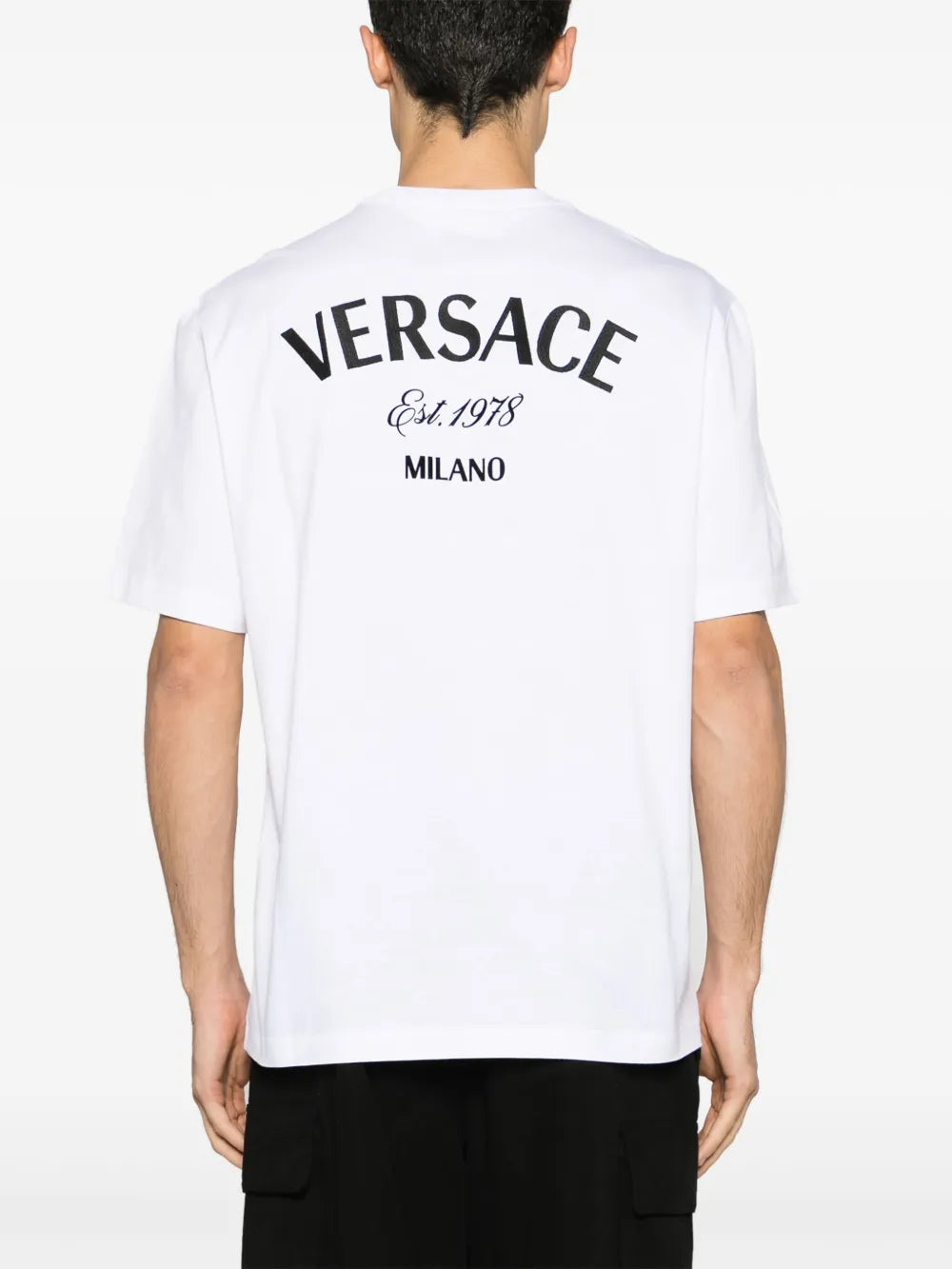 Versace, Milano, white T-shirt, luxury T-shirt, men's fashion