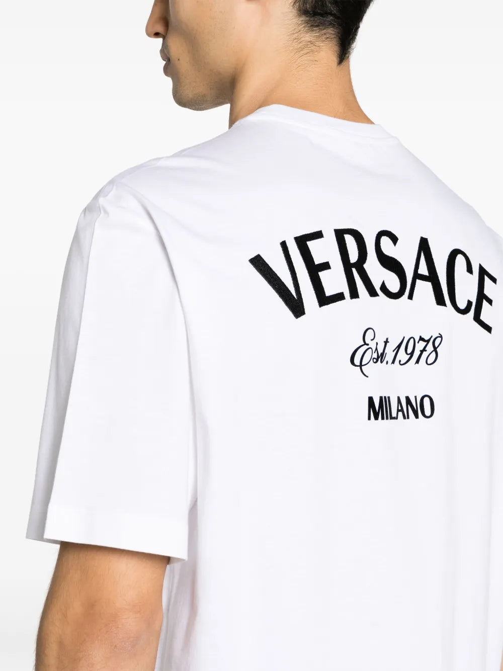 Versace, Milano, white T-shirt, luxury T-shirt, men's fashion