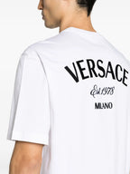 Versace, Milano, white T-shirt, luxury T-shirt, men's fashion