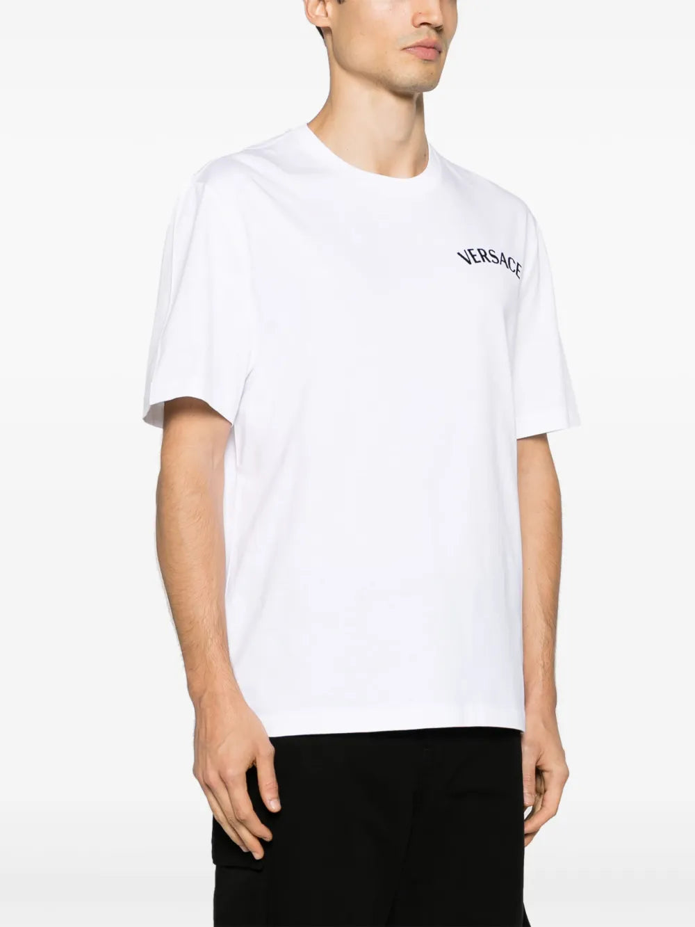 Versace, Milano, white T-shirt, luxury T-shirt, men's fashion