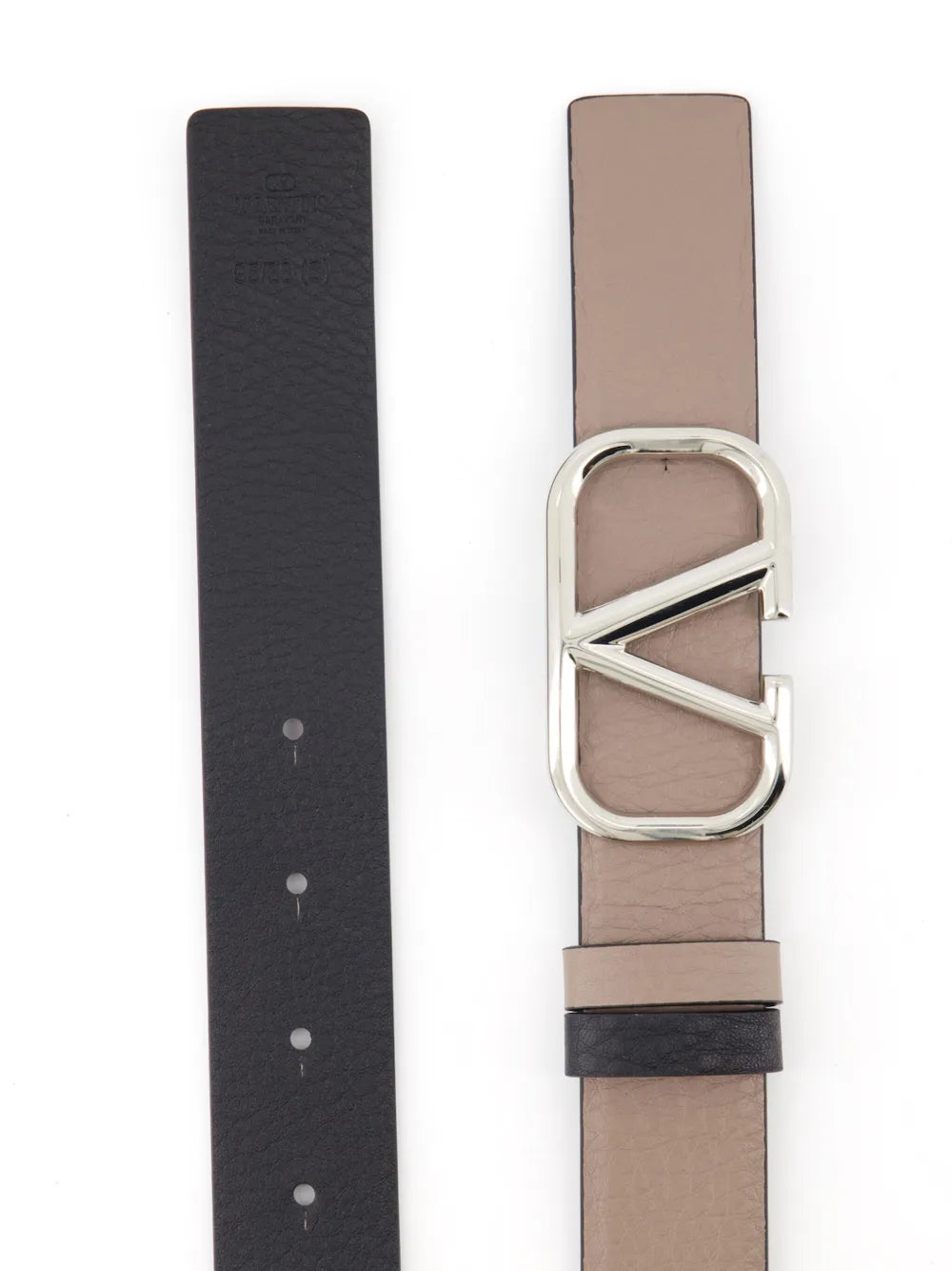 Valentino, reversible belt, VLogo, luxury accessories, leather belt