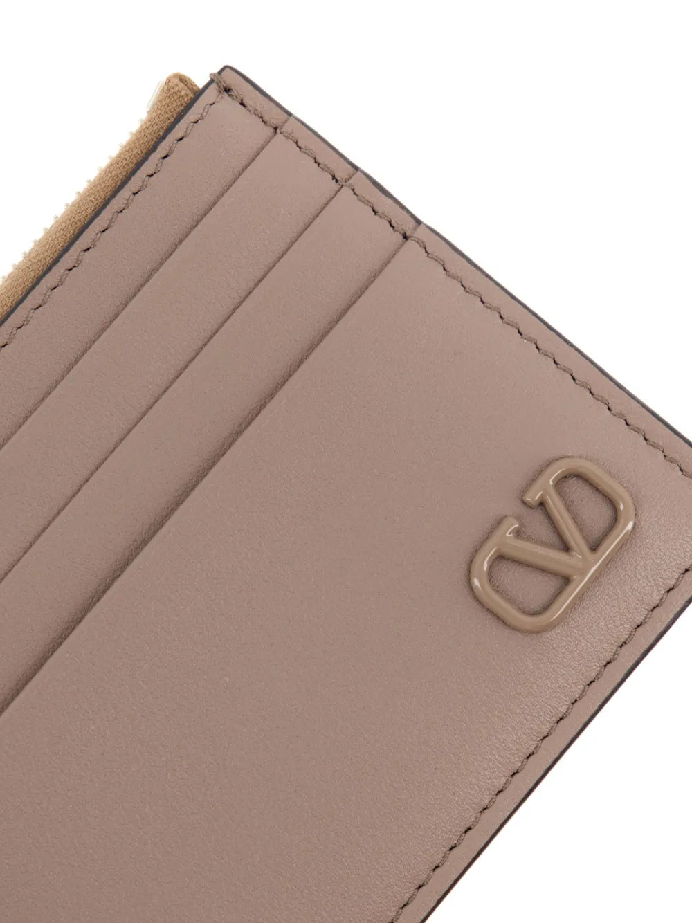 Valentino Garavani, VLogo wallet, luxury leather wallet, elegant accessory, beige wallet
