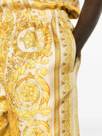 Versace shorts, Silk Barocco print, luxury fashion, designer shorts, summer wardrobe