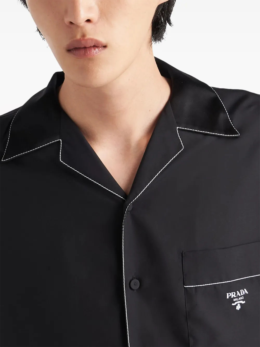 Prada Silk Shirt, Men, Black, Size M Prada Silk Shirt, Men, Black, Size M