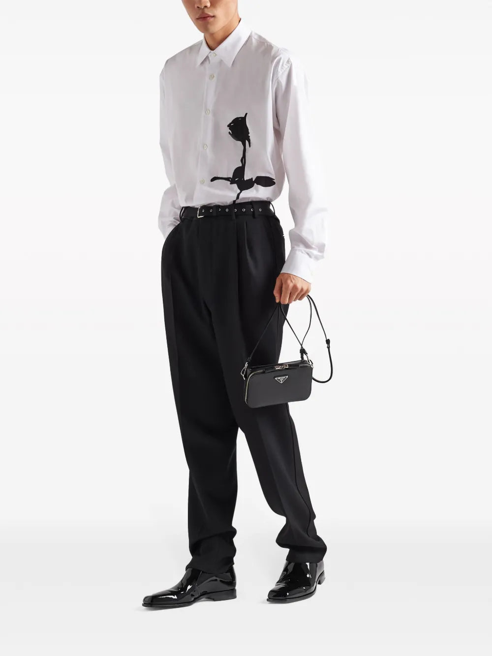 Prada, leather bag, luxury accessories, Spring-Summer 2024, black bag