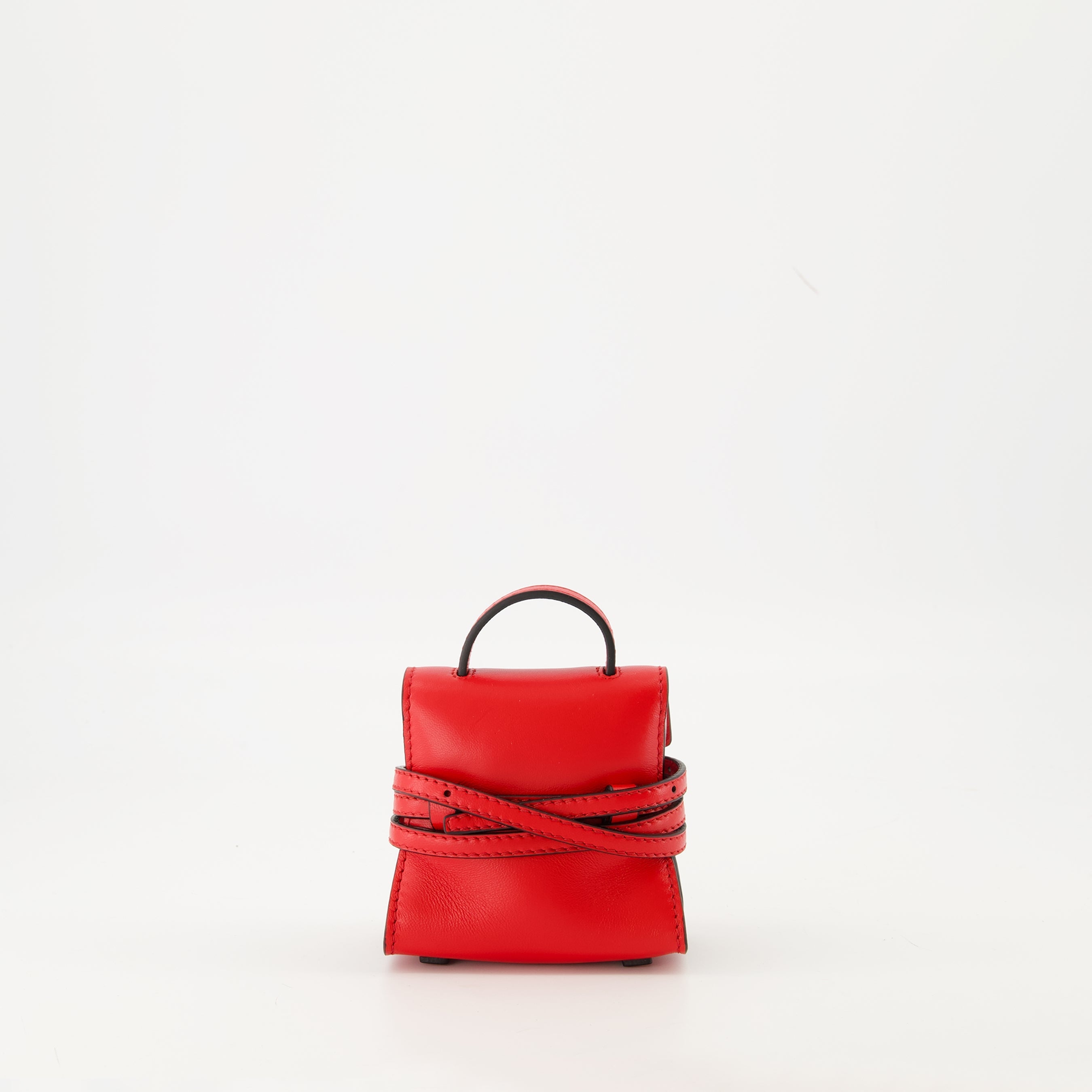 Moschino micro sac, Tie Me bag, red polyamide bag, designer accessories, luxury handbag