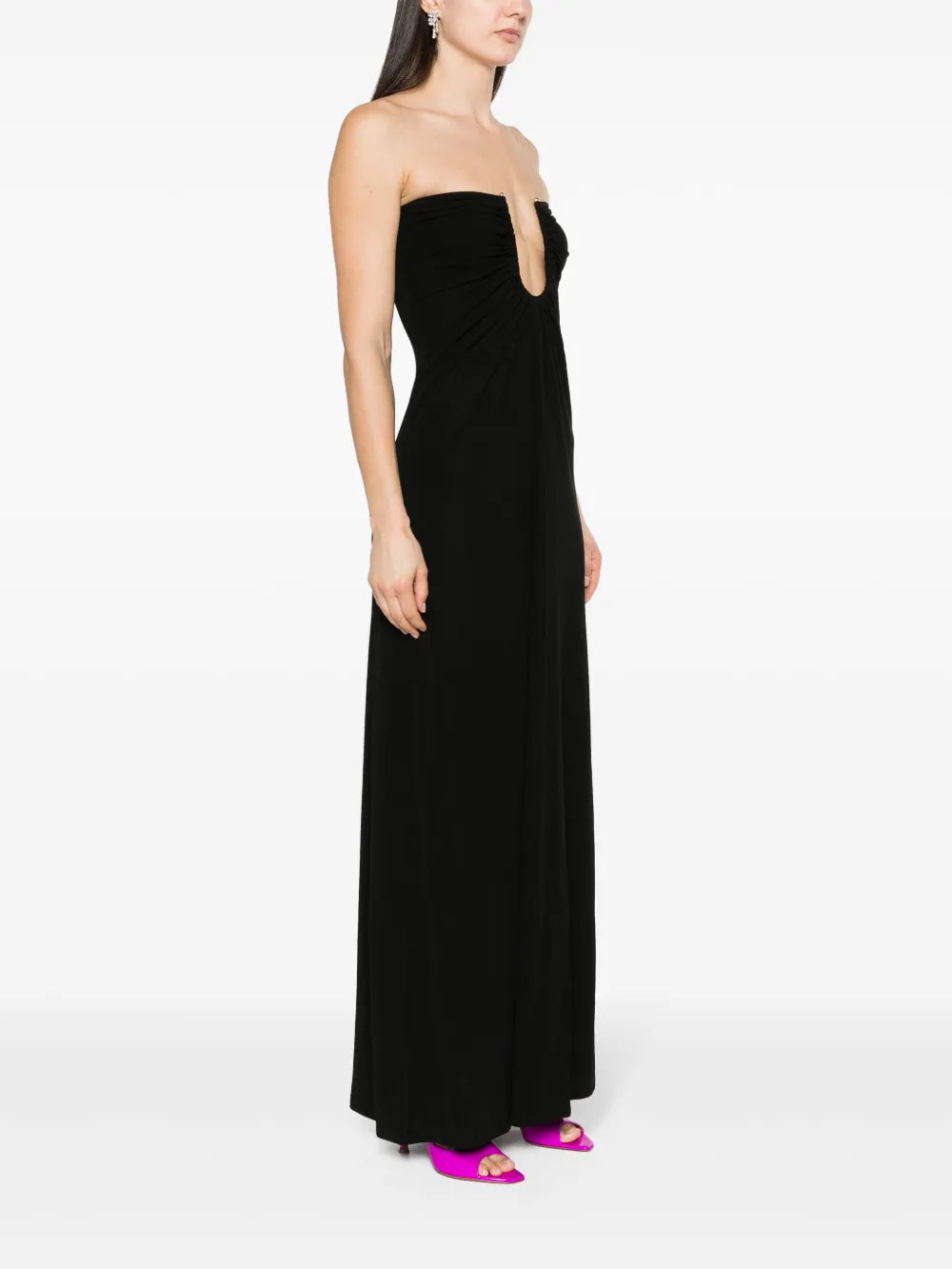 Christopher Esber Arced Palm Strapless Maxi Dress