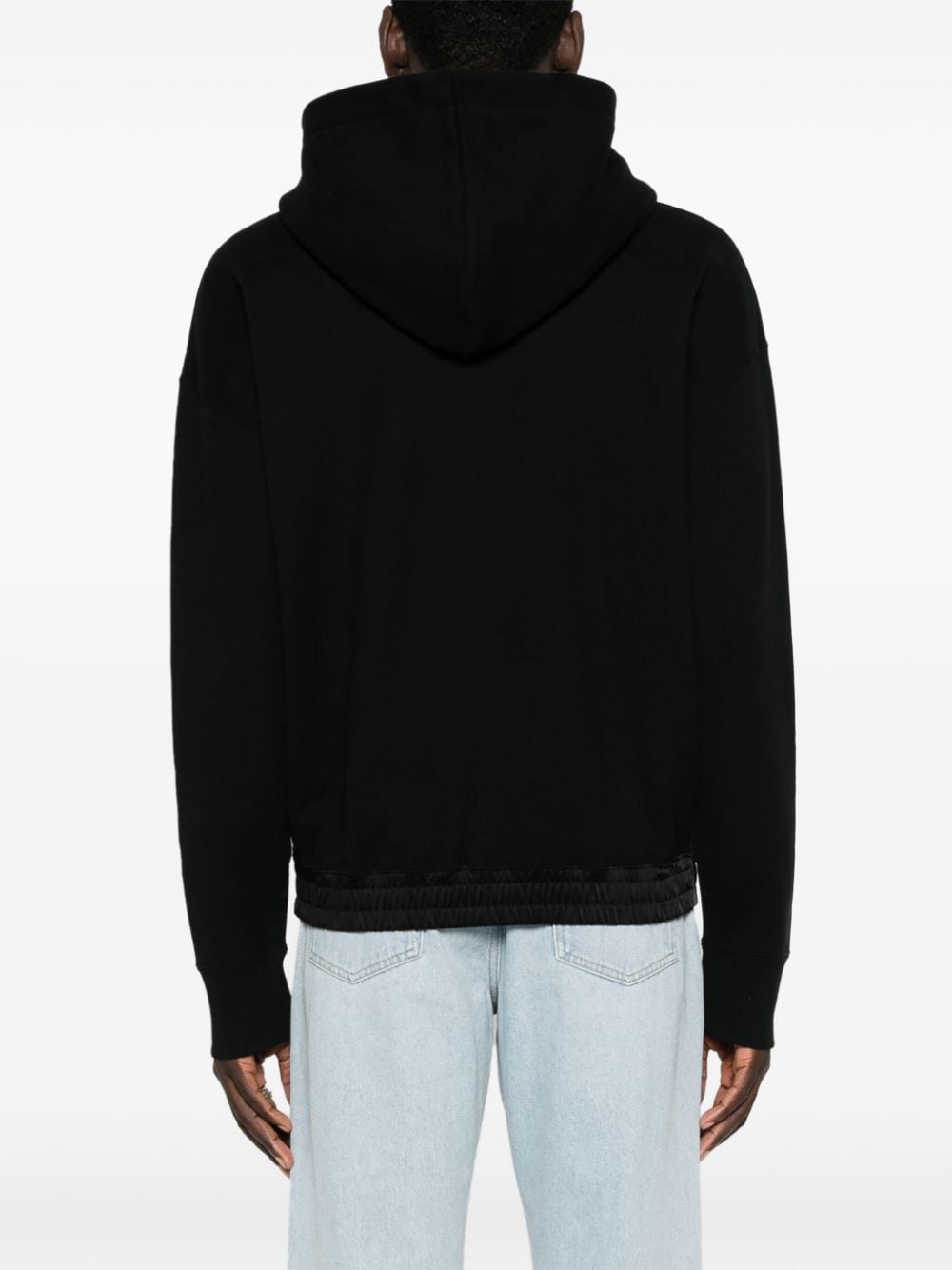 Saint Laurent hoodie, black logo hoodie, luxury casual wear, sophisticated casual clothing, designer men's hoodies