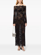 Black Lace Long Dress