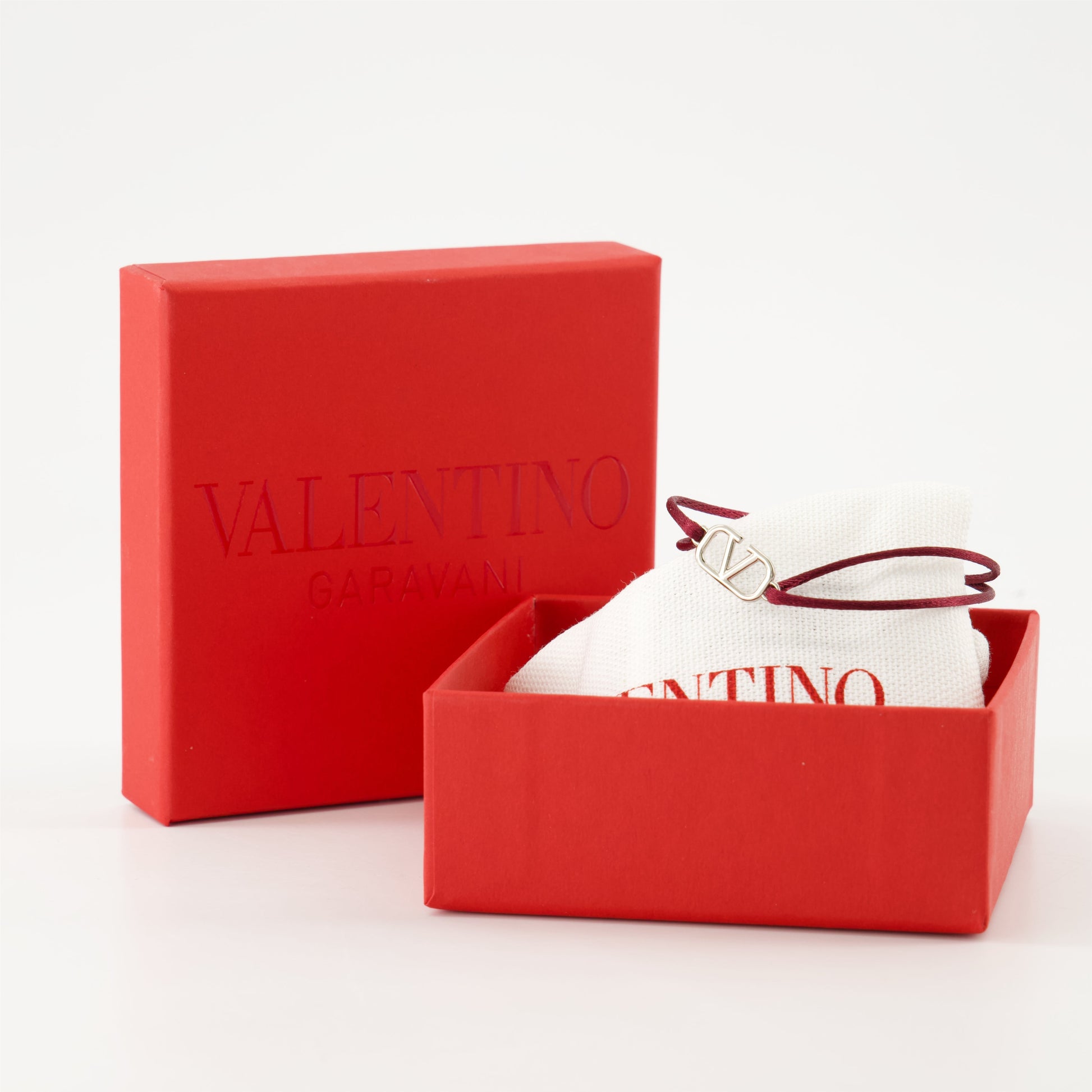 Valentino bracelet, luxury accessories, red cord bracelet, Vlogo design, high-end fashion