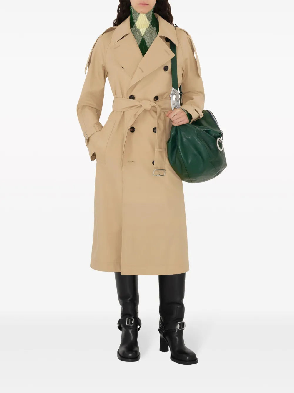 Long Beige Trench Coat